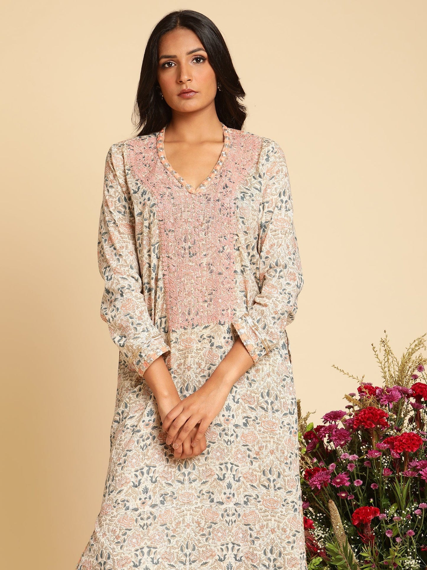 Peach Rose Organic Cotton Kaftan