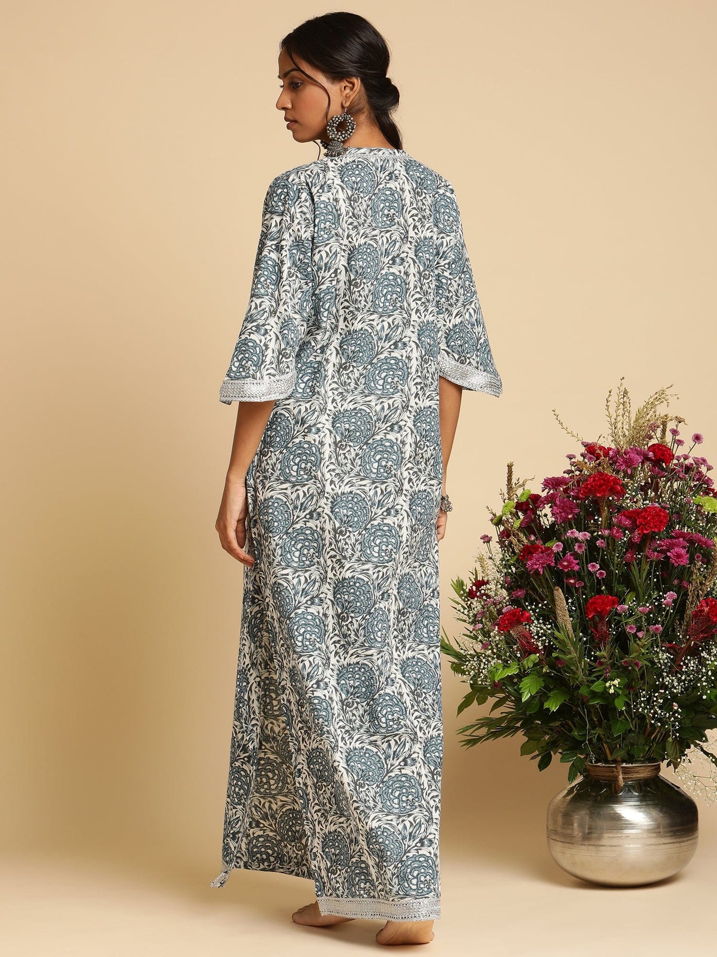 Indigo Marigold Organic Cotton Kaftan