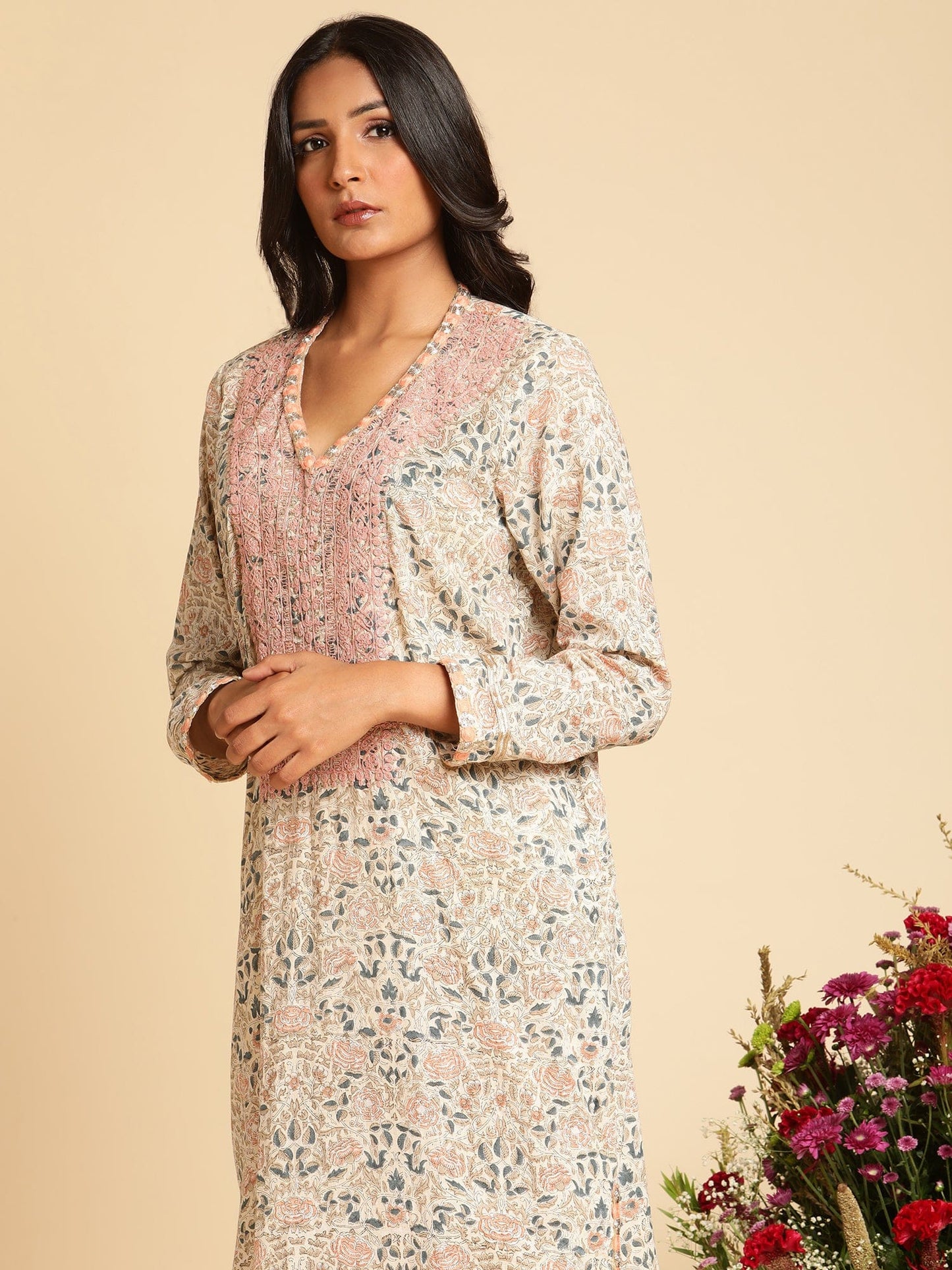 Peach Rose Organic Cotton Kaftan