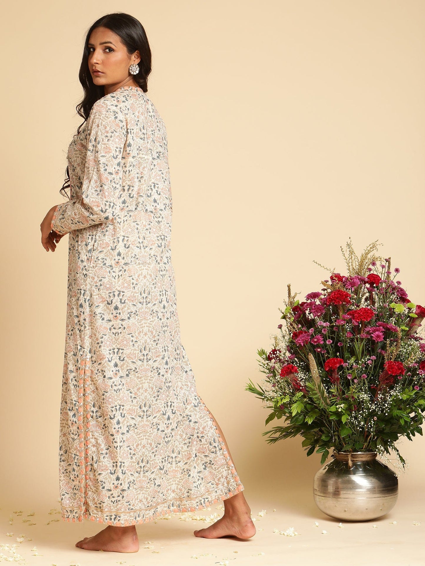 Peach Rose Organic Cotton Kaftan