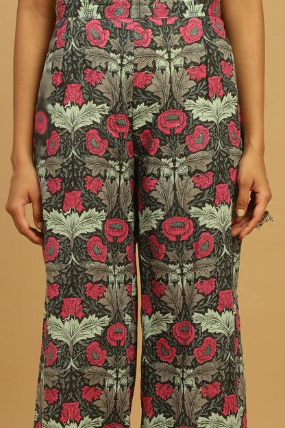 CHARCOAL POPPY ORGANIC COTTON KURTA SET (3 pcs)