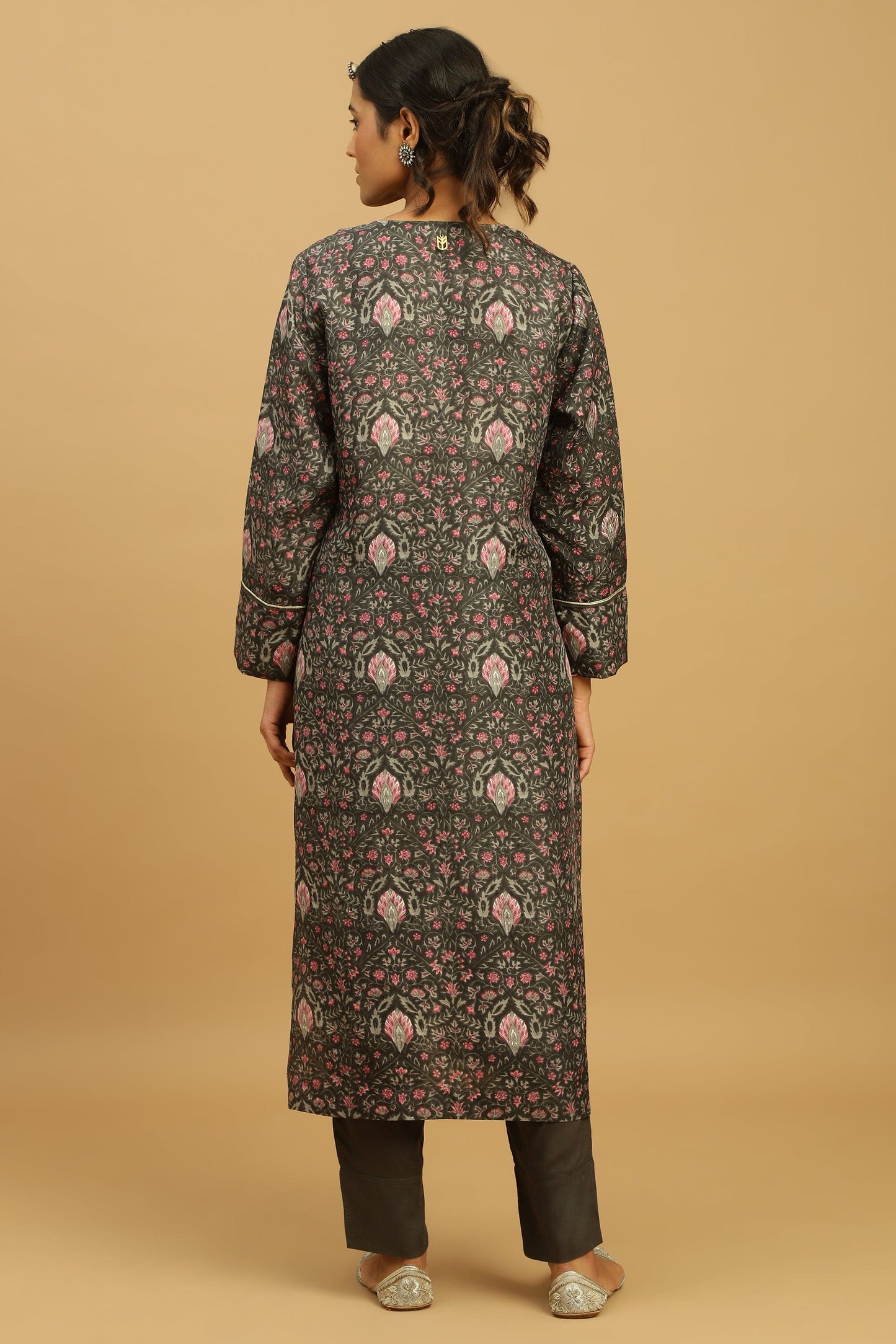 BLACK BOOTIE JAAL SILK TUNIC SET ( 2 pcs)