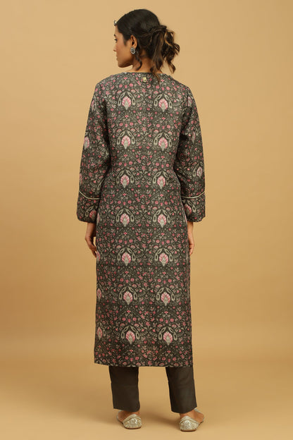 BLACK BOOTIE JAAL SILK TUNIC SET ( 2 pcs)