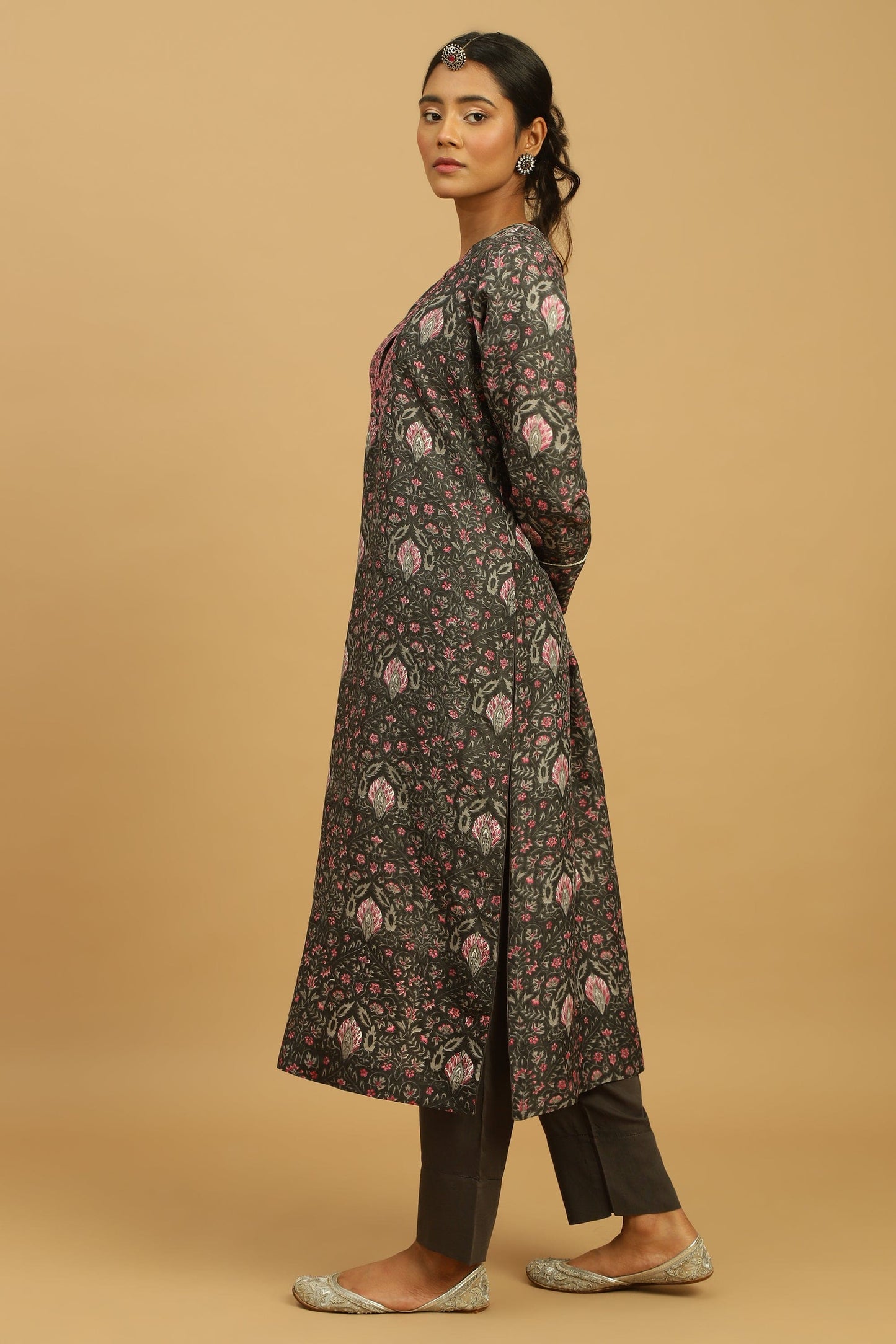 BLACK BOOTIE JAAL SILK TUNIC SET ( 2 pcs)