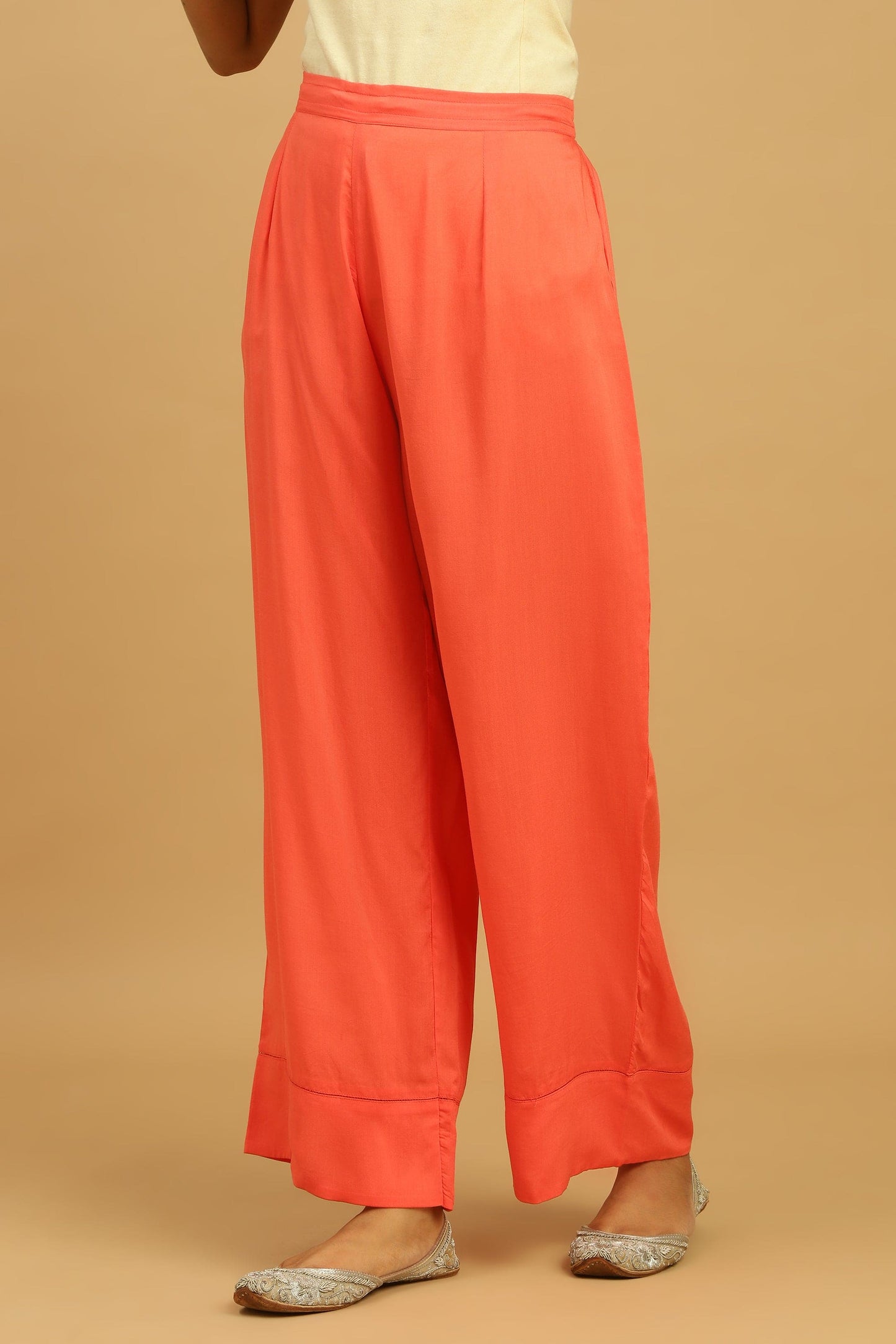 CORAL CHANDERI SHIBORI KURTA SET (3 pcs)