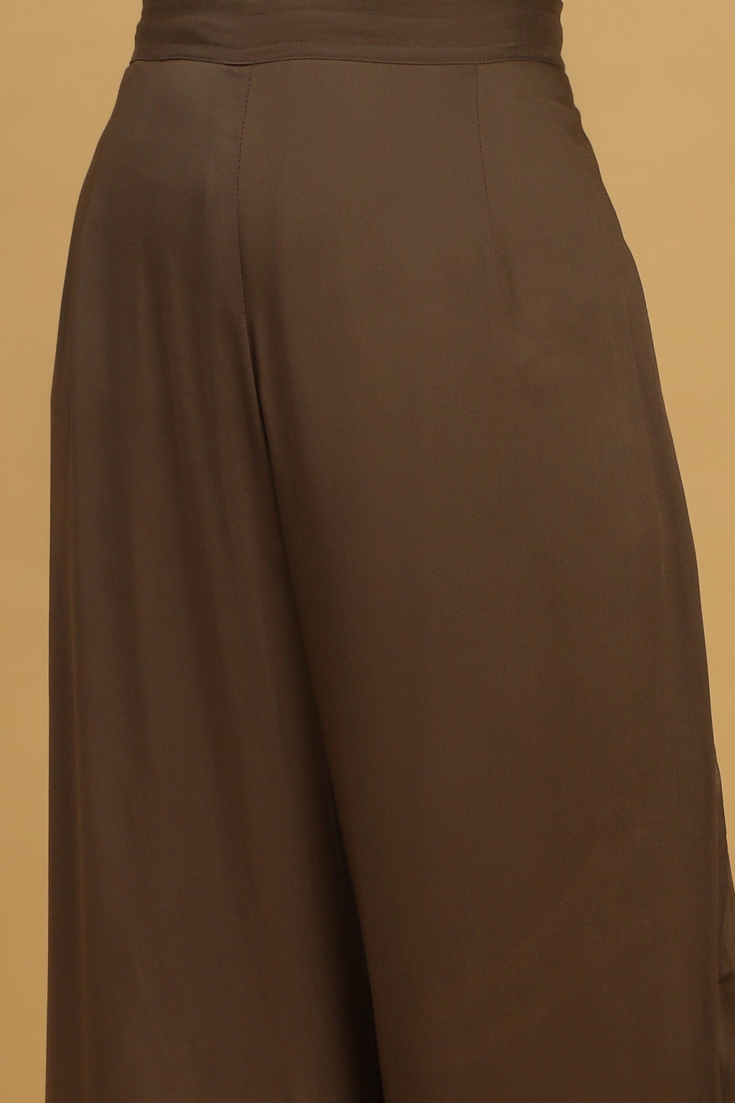 TAUPE COTTON SILK SHIBORI KURTA SET (3pcs)