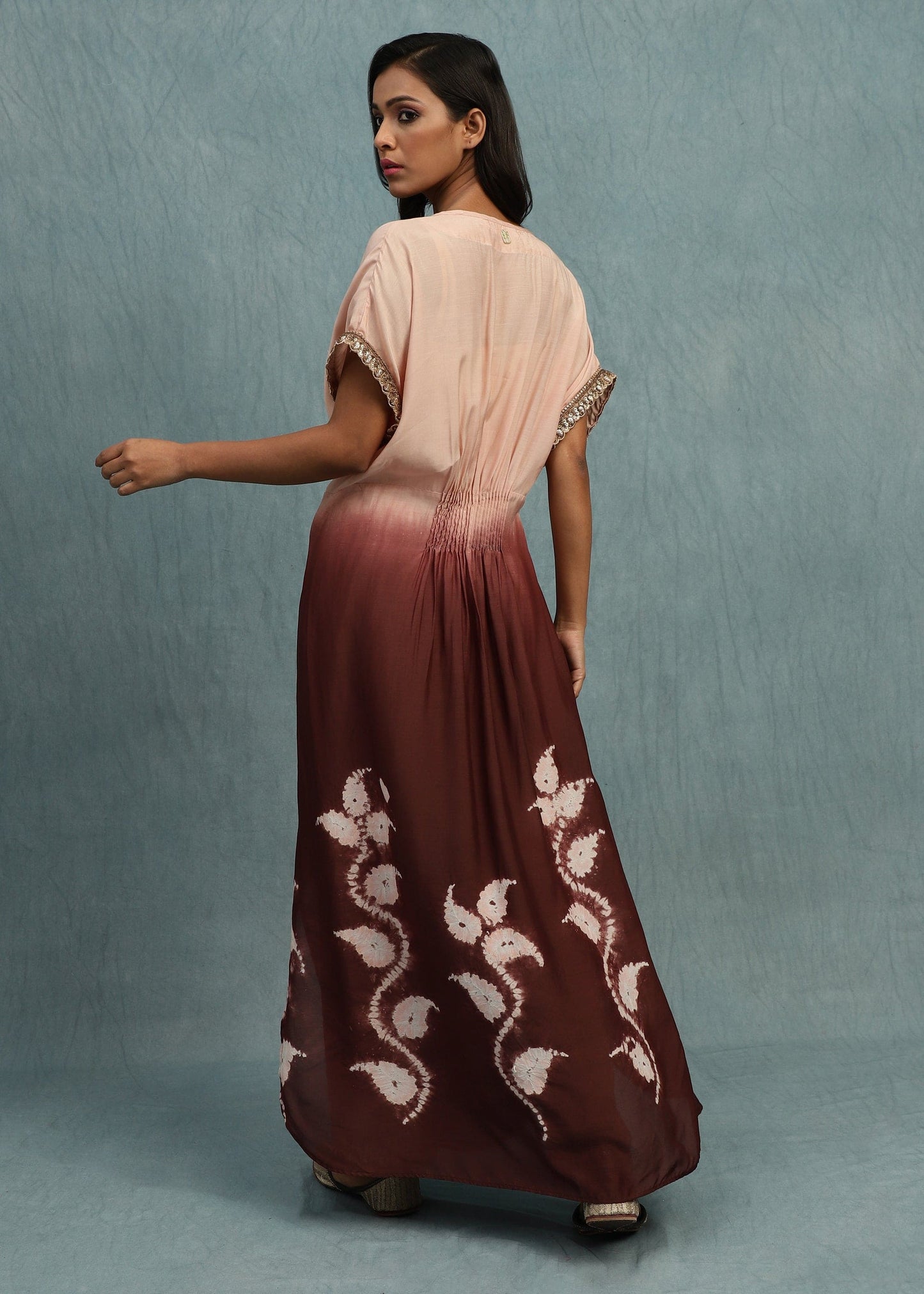Shibori Leaf Cotton Silk Tunic Sets - (2 Pcs Set)