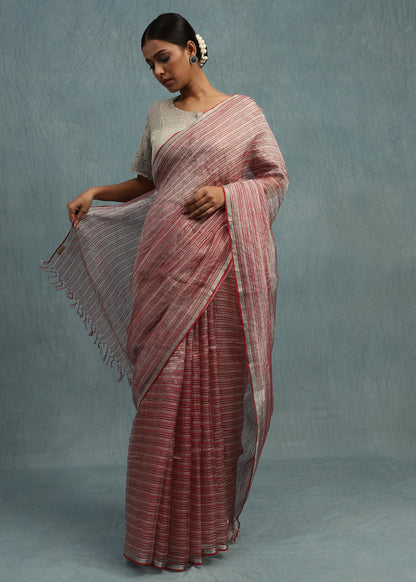 Linen Zari Ombre Gul