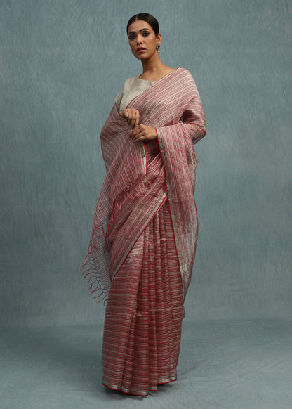 Linen Zari Ombre Gul