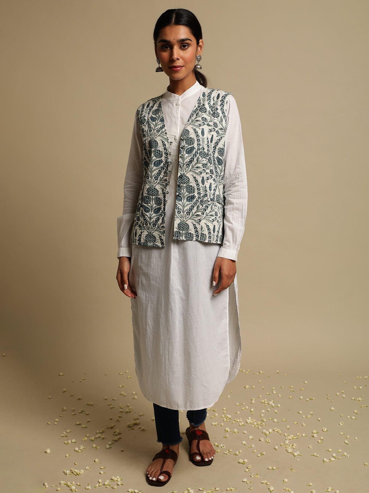 Anaar Jaal Organic Cotton Hand Block Printed Reversible Jacket