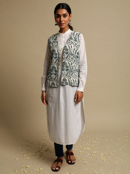 Anaar Jaal Organic Cotton Hand Block Printed Reversible Jacket