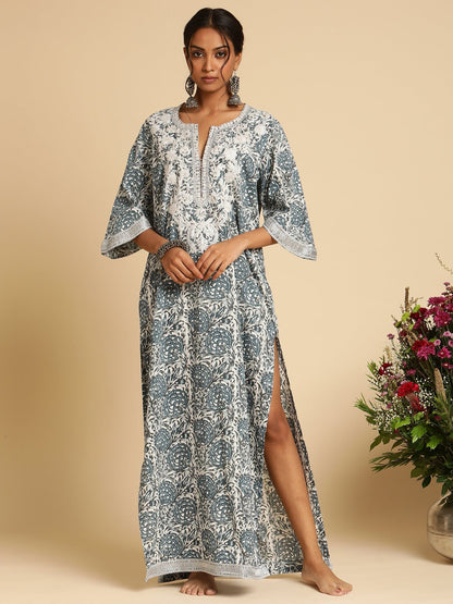 Indigo Marigold Organic Cotton Kaftan
