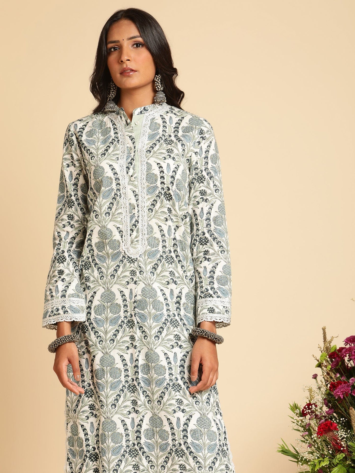 lndigo Anaar Organic Cotton Hand Block Printed Co-ords Set