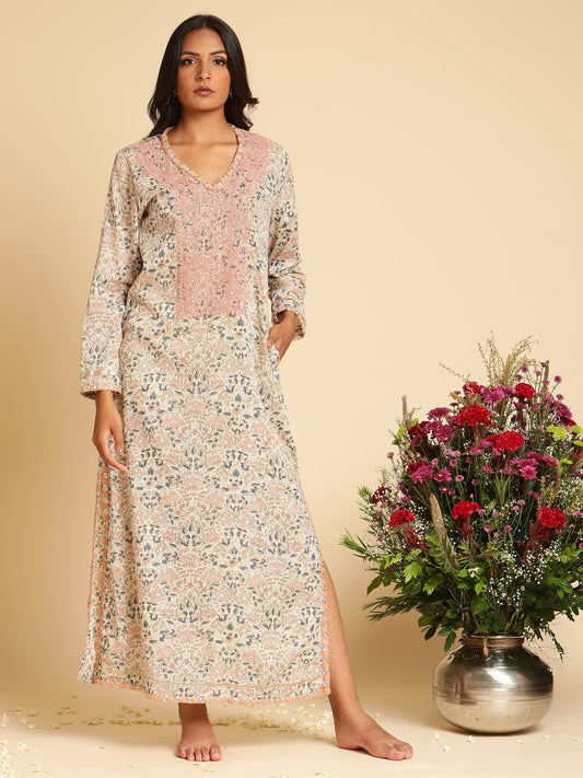 Peach Rose Organic Cotton Kaftan