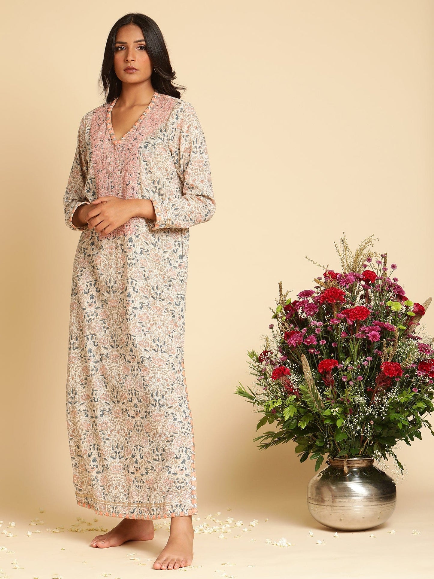 Peach Rose Organic Cotton Kaftan