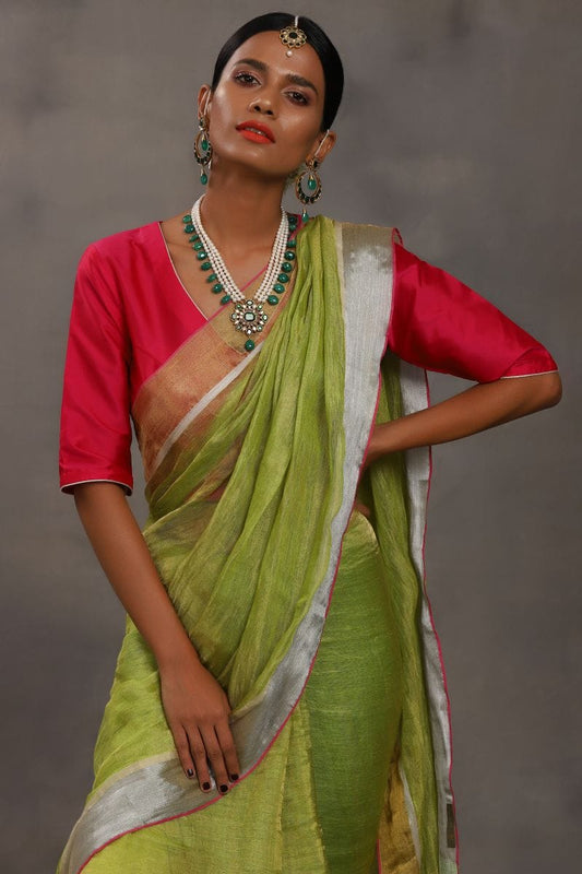 Linen Zari Nimbu